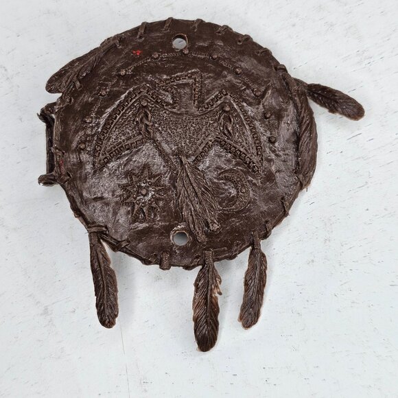 Vintage Marx Johnny West Shield Eagle Chief Cherokee Geronimo Accessories Brown - Picture 1 of 5